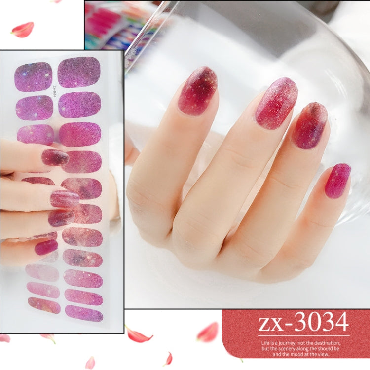 22 Fingers Shiny Onion Powder Starry Waterproof Nail Sticker