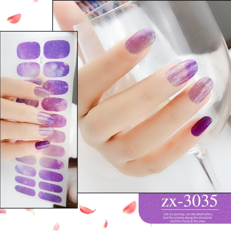22 Fingers Shiny Onion Powder Starry Waterproof Nail Sticker