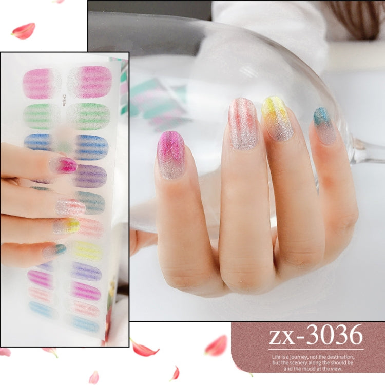 22 Fingers Shiny Onion Powder Starry Waterproof Nail Sticker