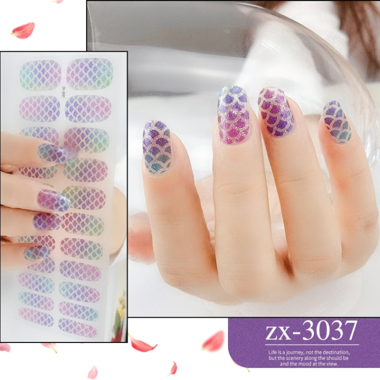 22 Fingers Shiny Onion Powder Starry Waterproof Nail Sticker