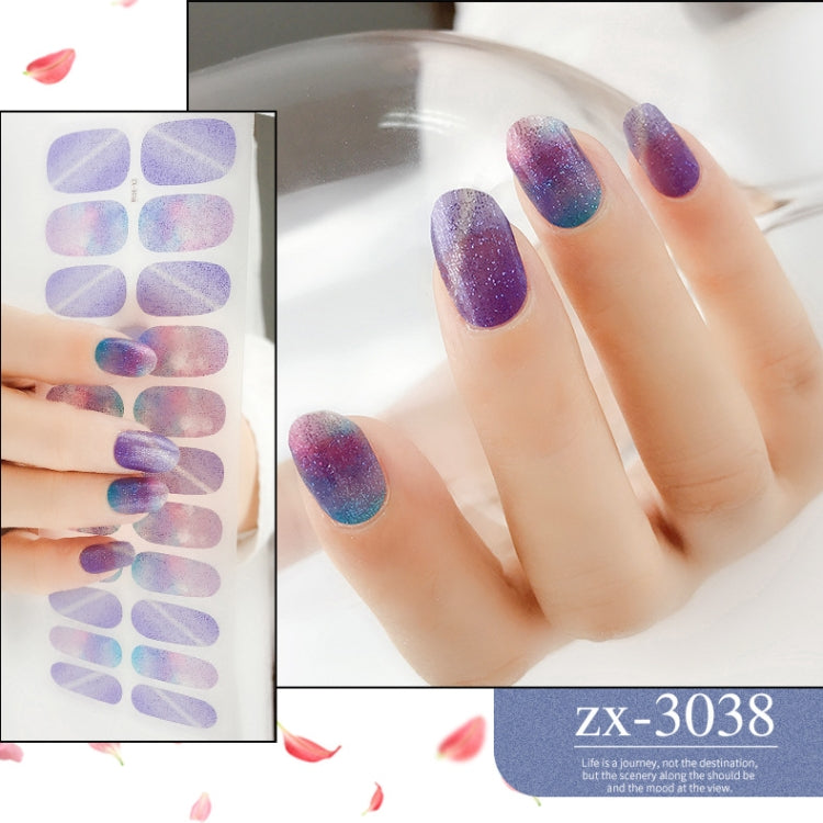 22 Fingers Shiny Onion Powder Starry Waterproof Nail Sticker