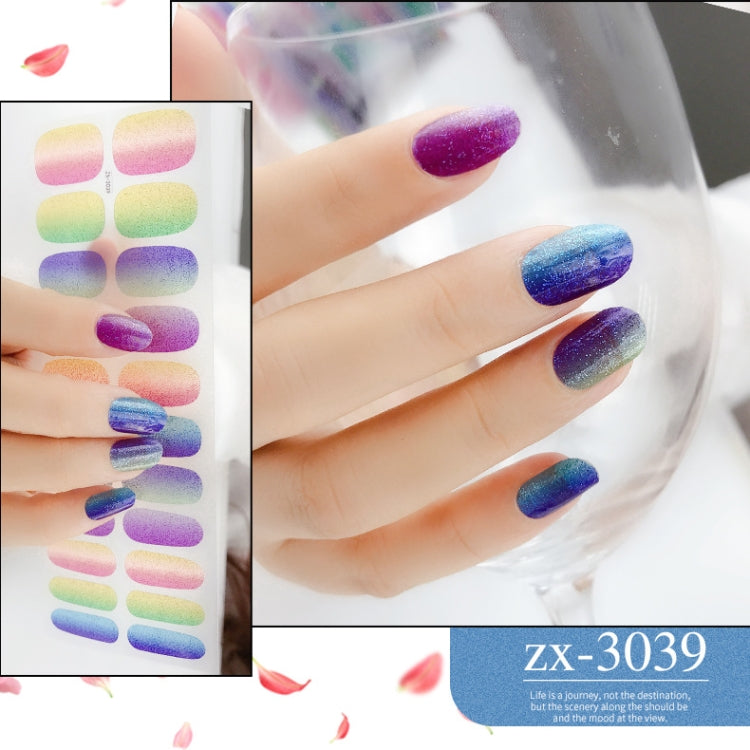 22 Fingers Shiny Onion Powder Starry Waterproof Nail Sticker