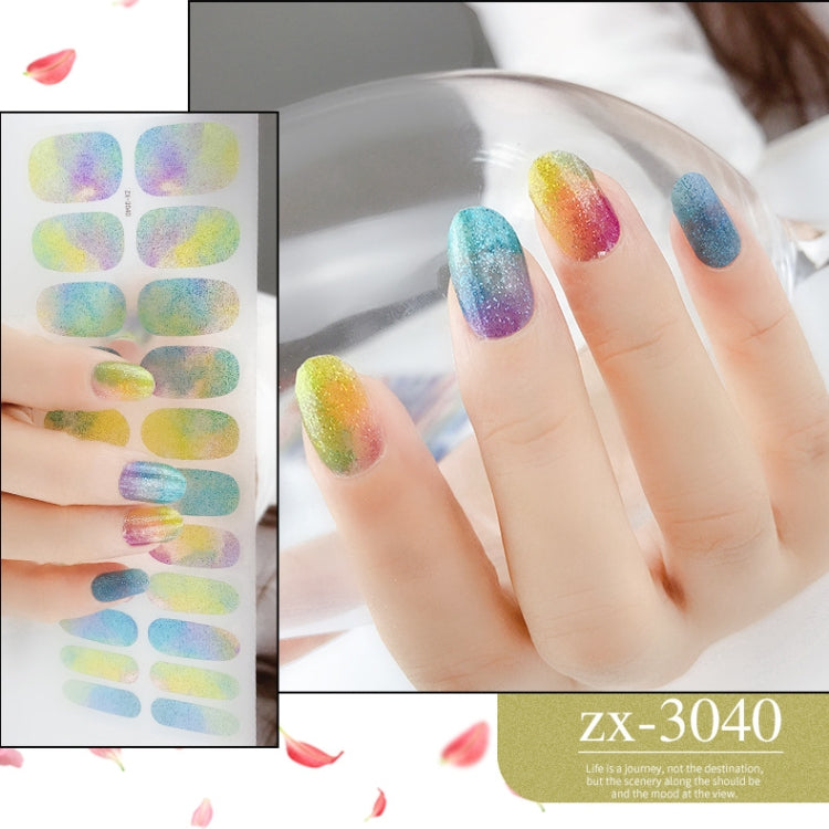 22 Fingers Shiny Onion Powder Starry Waterproof Nail Sticker