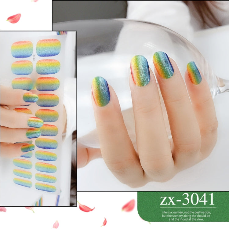 22 Fingers Shiny Onion Powder Starry Waterproof Nail Sticker