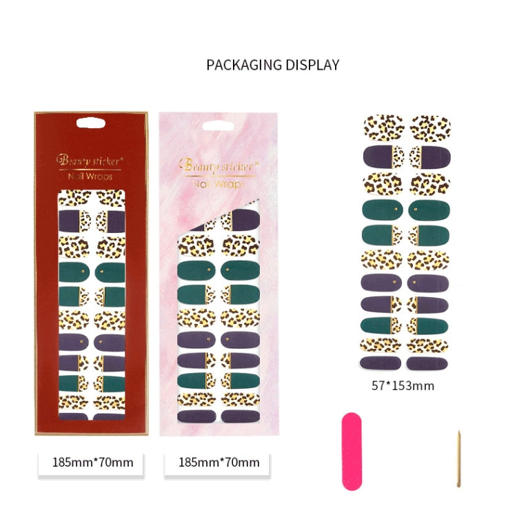 22 Fingers Shiny Onion Powder Starry Waterproof Nail Sticker