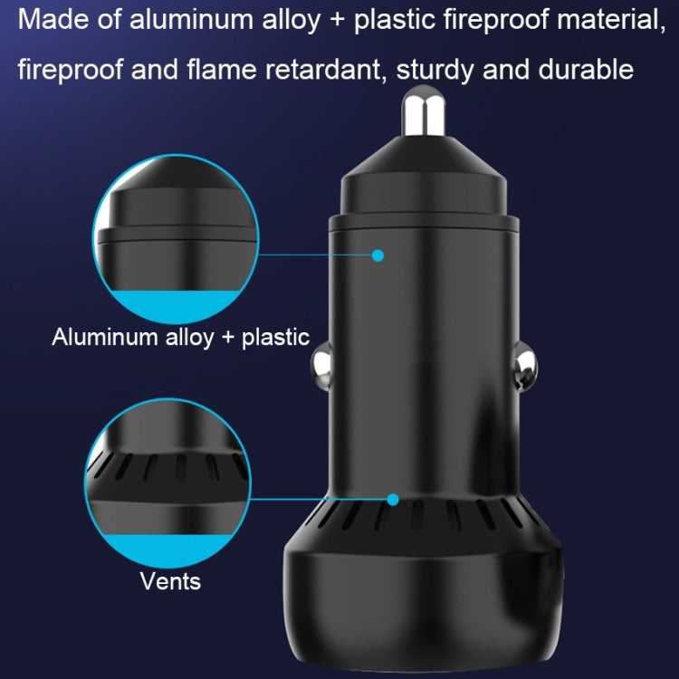 IBD352 Aluminum Alloy Dual Interface Car Charger, Spec: QC3.0 18W+PD 3.0 20W