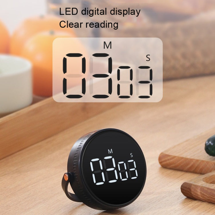 Rotary Timer Large Screen With Bracket Magnetic Timer(Pink)