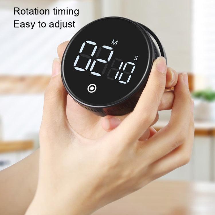 Rotary Timer Large Screen With Bracket Magnetic Timer(Pink)