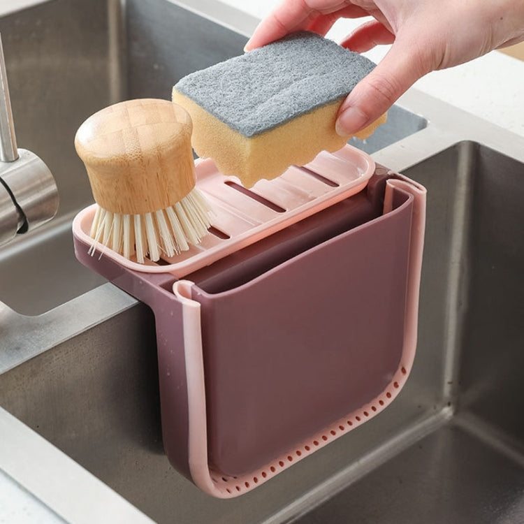 2 PCS Kitchen Sink Telescopic Drain Basket Sucker Hanging Trash Can