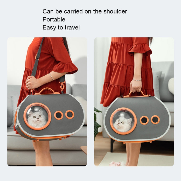 Space Pet Bag Large Capacity Portable Shoulder Cat Bag(Grey)