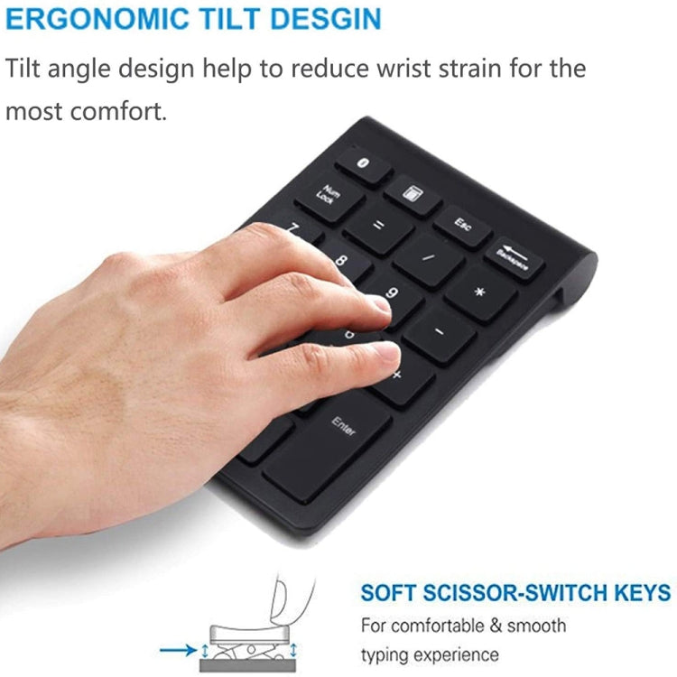 BT304 22 Keys Laptop Mini Wireless Keyboard, Spec: Bluetooth (Gray)