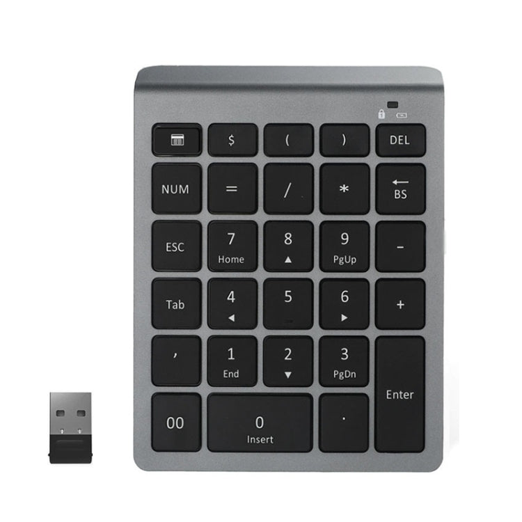BT302 28 Keys Laptop Mini Wireless Keyboard, Spec: 2.4G (Gray)
