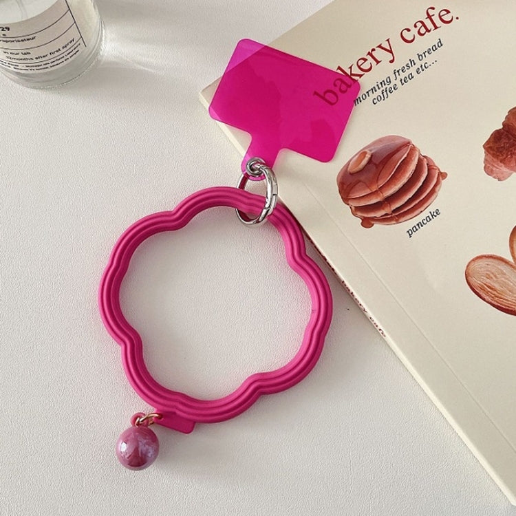 Flower-shaped Wave Phone Case Anti-lost Keychain Silicone Bracelet