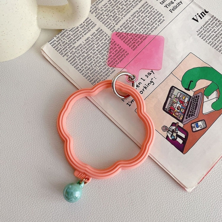 Flower-shaped Wave Phone Case Anti-lost Keychain Silicone Bracelet