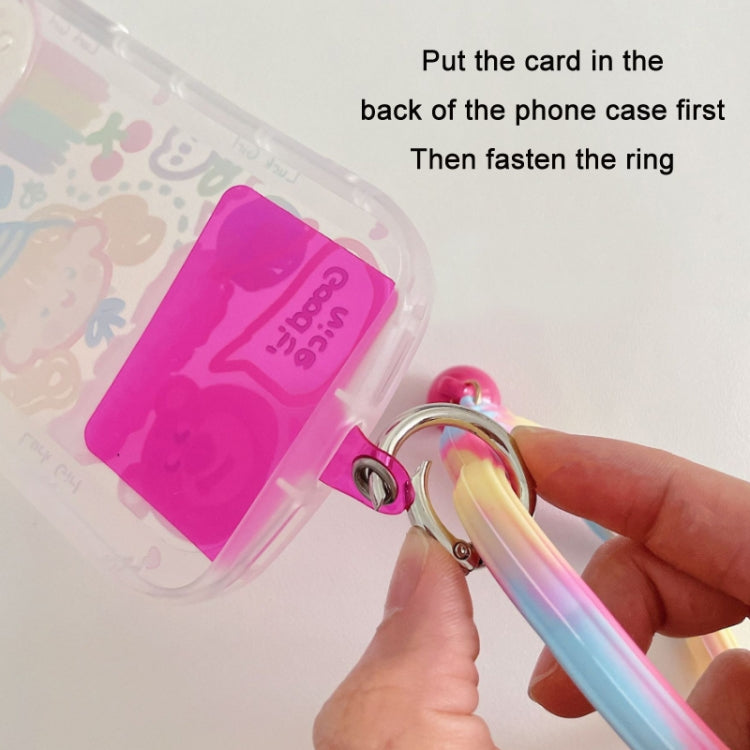 Flower-shaped Wave Phone Case Anti-lost Keychain Silicone Bracelet