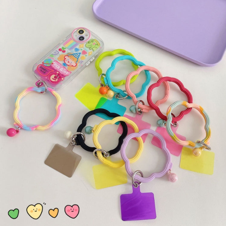 Flower-shaped Wave Phone Case Anti-lost Keychain Silicone Bracelet