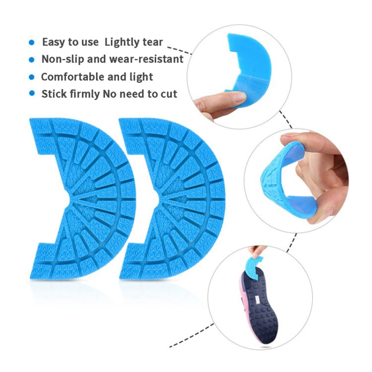 2 Pairs Thickened Rubber Sole Heel Wear-Resistant Non-Slip Patch, Size: