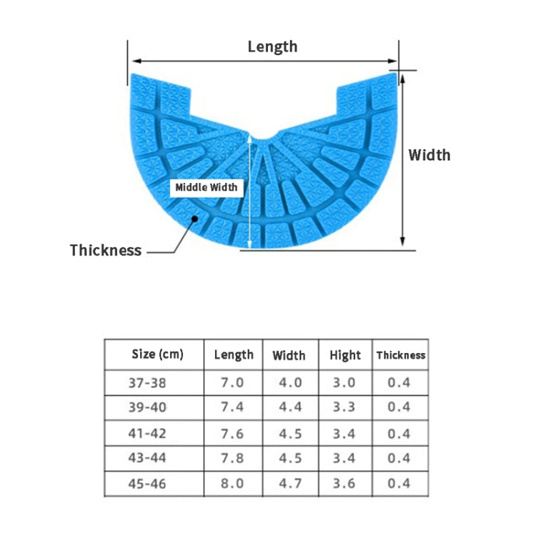 2 Pairs Thickened Rubber Sole Heel Wear-Resistant Non-Slip Patch, Size: