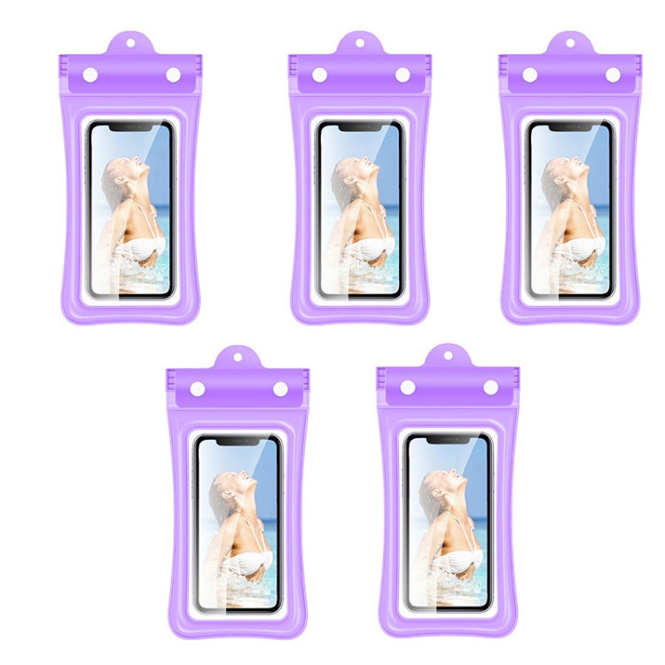 5PCS Airbag Swimming Diving Hot Spring Seal Protection Mobile Phone Waterproof Bag
