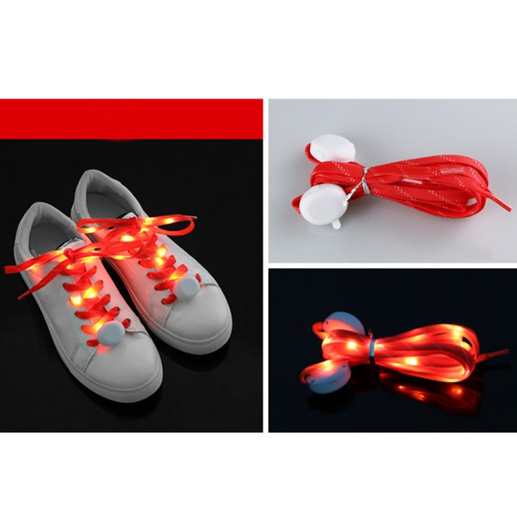 1 Pair  LED Light-up Shoelace Stage Performance Luminous Shoelace,Color: Red