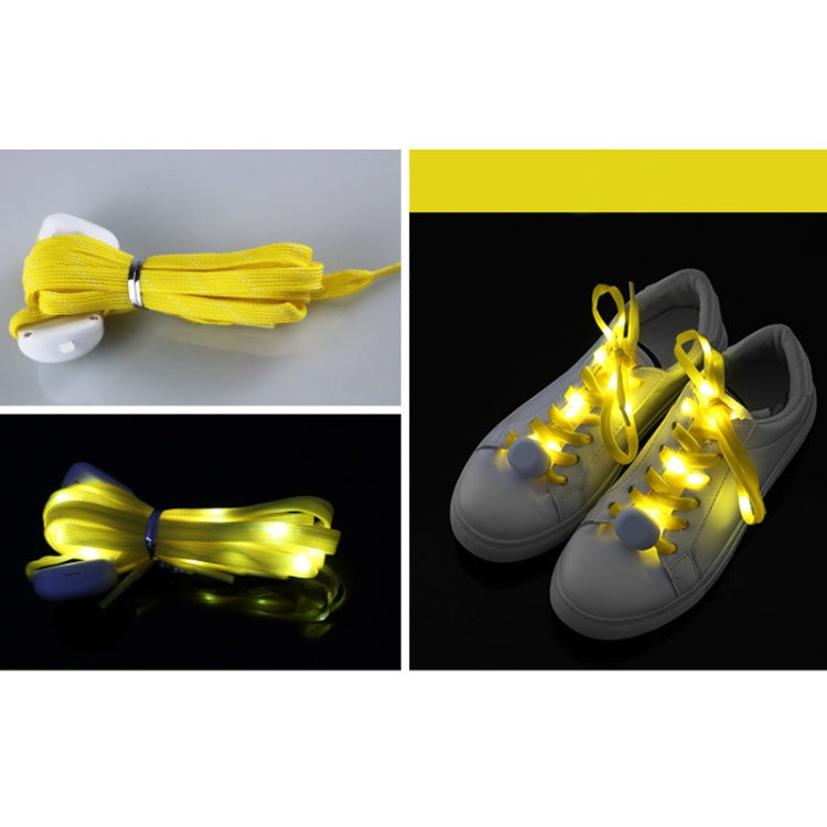 1 Pair  LED Light-up Shoelace Stage Performance Luminous Shoelace,Color: Yellow