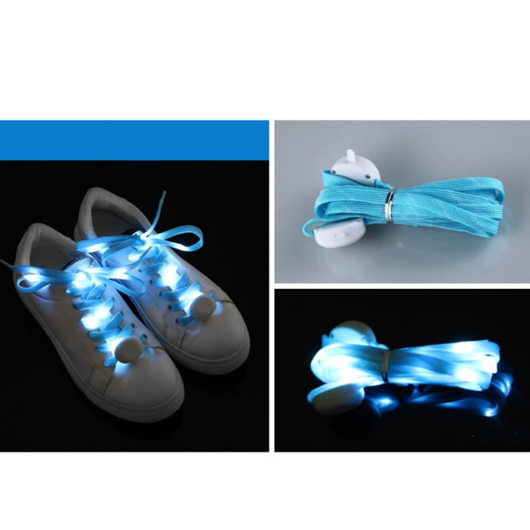 1 Pair  LED Light-up Shoelace Stage Performance Luminous Shoelace,Color: Blue