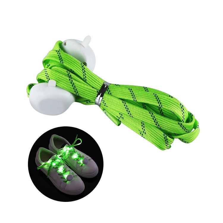 1 Pair  LED Light-up Shoelace Stage Performance Luminous Shoelace,Color: Green