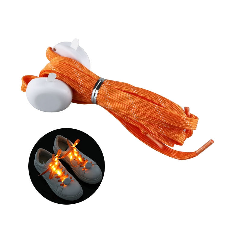 1 Pair  LED Light-up Shoelace Stage Performance Luminous Shoelace,Color: Orange
