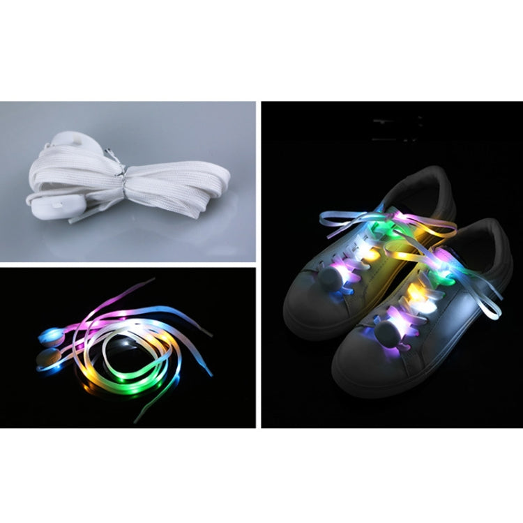 1 Pair  LED Light-up Shoelace Stage Performance Luminous Shoelace,Color: 5 Color Change