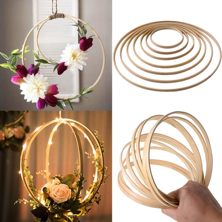 10 PCS Bamboo Circle Fan Frame Dream Catcher Making Circle Material, Size: 18cm