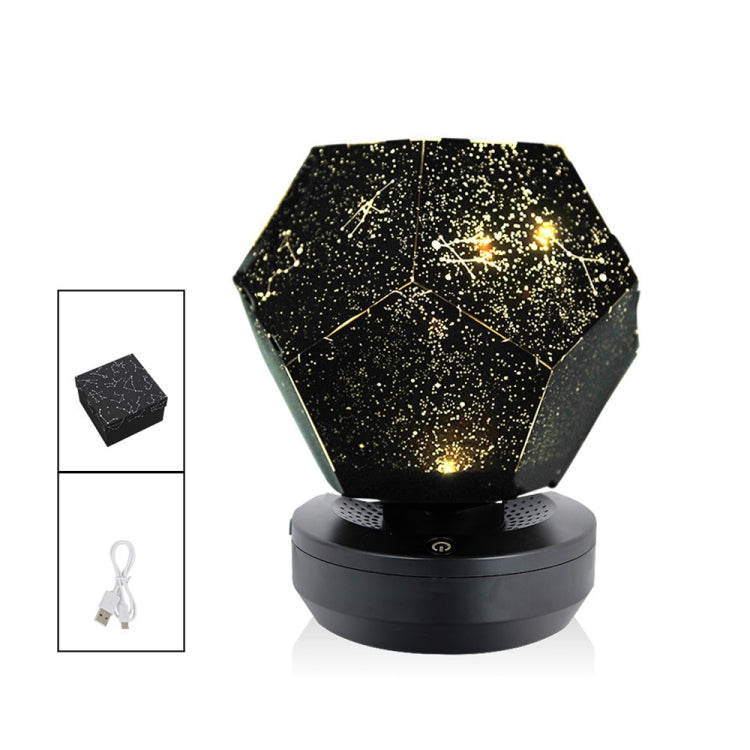 Starry Sky Projection Lamp Fantasy Constellation Projector,Style: Monochrome Charging Yellow Light