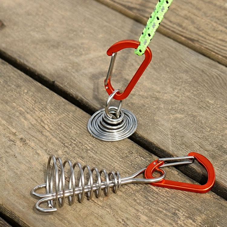 10 PCS Outdoor Barracks Octopus Buckle Camping Deck Nail Stainless Steel Fixed Tent Rope Buckle