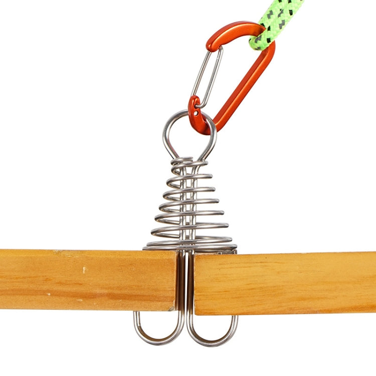 10 PCS Outdoor Barracks Octopus Buckle Camping Deck Nail Stainless Steel Fixed Tent Rope Buckle