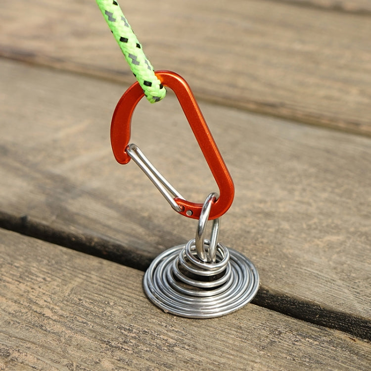 10 PCS Outdoor Barracks Octopus Buckle Camping Deck Nail Stainless Steel Fixed Tent Rope Buckle