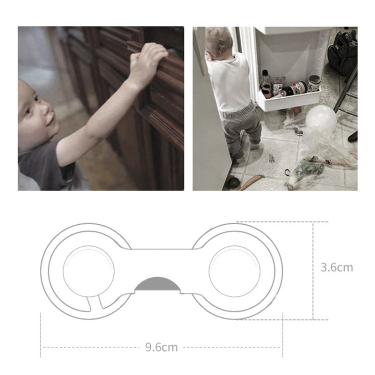 Pair Lock 10 PCS/Pack Children Drawer Anti-opening Cabinet Door Refrigerator Safety Lock