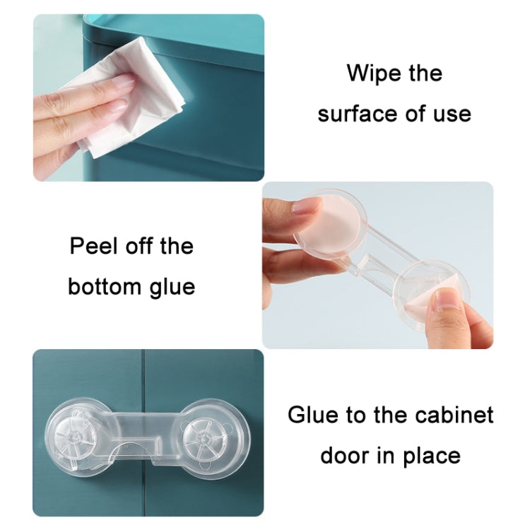 Pair Lock 5 PCS/Pack Children Drawer Anti-opening Cabinet Door Refrigerator Safety Lock