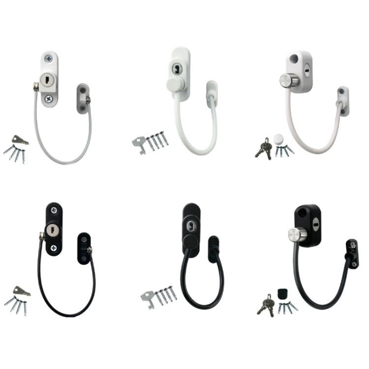 Children High-rise Anti-fall Safety Lock Window Push Limiter, Color: White (Thick)