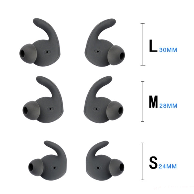 3 Sets In-Ear Sports Headphones Silicone Earbud Covers For Huawei AM61(Black)
