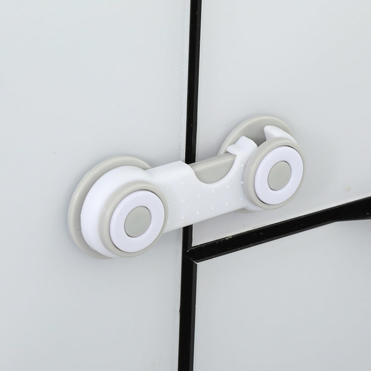 10 PCS Children Household Anti-opening Drawer Door Safety Lock, Color: Short White Gray