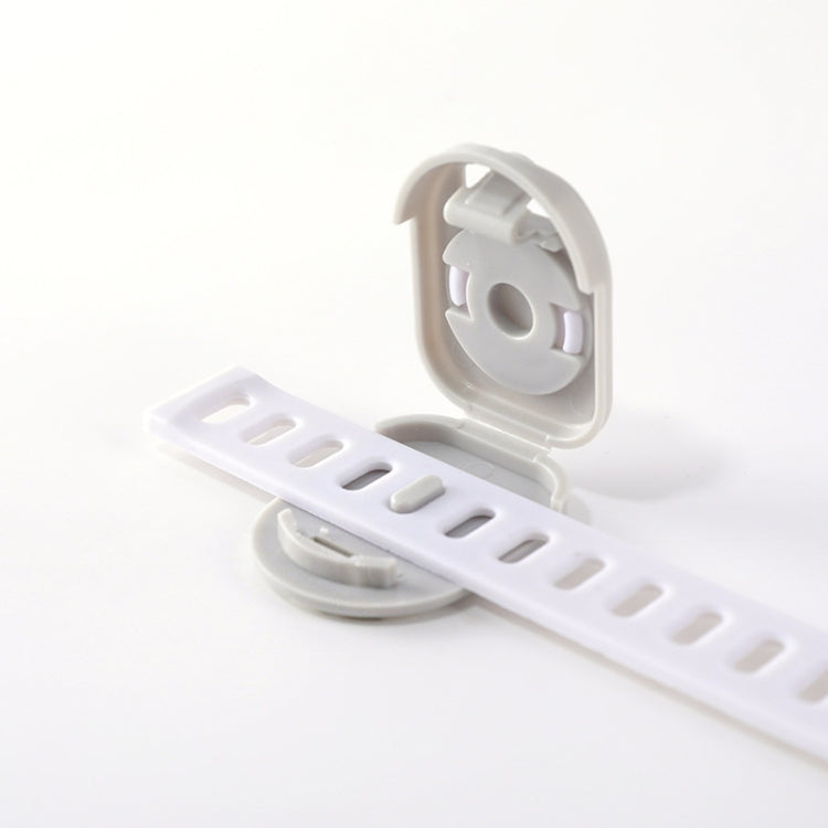 10 PCS Children Household Anti-opening Drawer Door Safety Lock, Color: Short White Gray