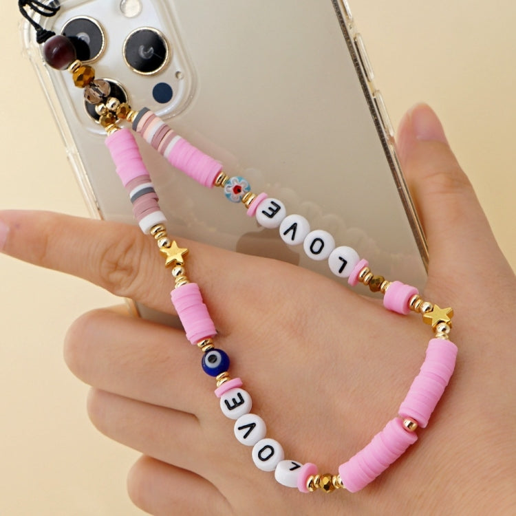 Soft Pottery Short Type Mobile Phone Chain Wrist Lanyard