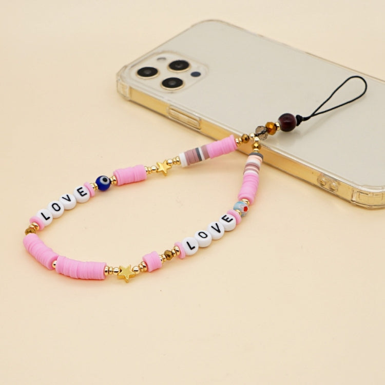 Soft Pottery Short Type Mobile Phone Chain Wrist Lanyard