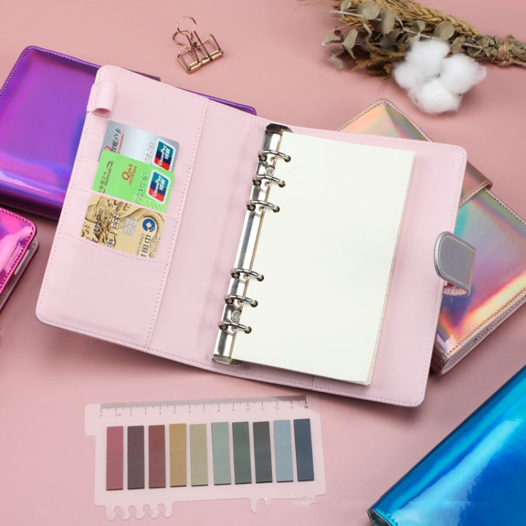 Laser Macaron Loose-leaf Notebook A6 Notepad Shell Without Inner Pages