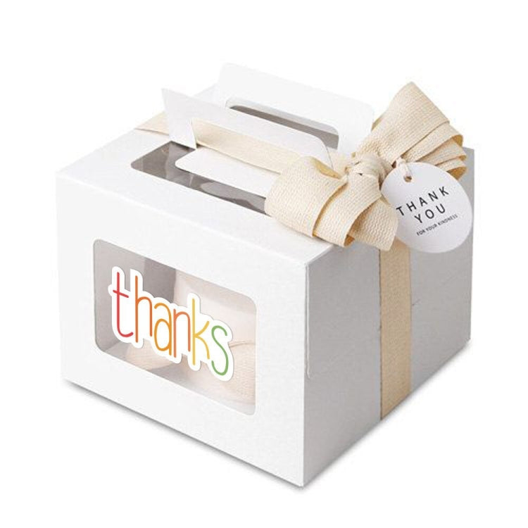 20 Sheets Rainbow Thank You Sticker Gift Box Seal Sticker
