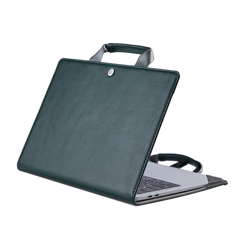 Laptop Bag Protective Case Tote Bag For MacBook Pro 15.4 inch, Color: Dark Green