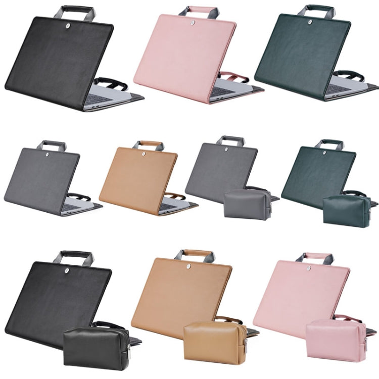 Laptop Bag Protective Case Tote Bag For MacBook Pro 15.4 inch, Color: Ink Green + Power Bag