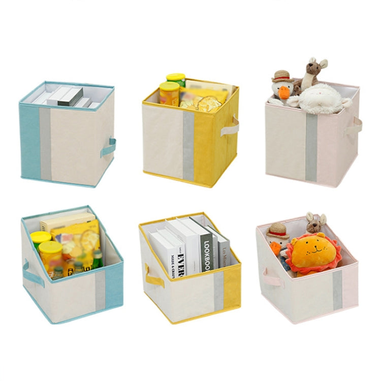 Foldable Household Sundries Storage Box Snack Book Basket, Spec: Diagonal (Blue)