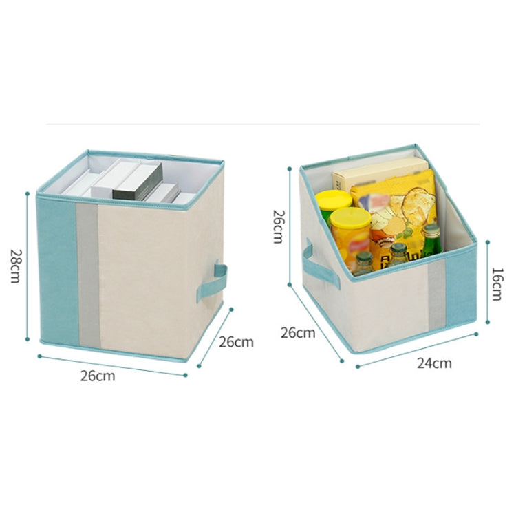 Foldable Household Sundries Storage Box Snack Book Basket, Spec: Diagonal (Blue)