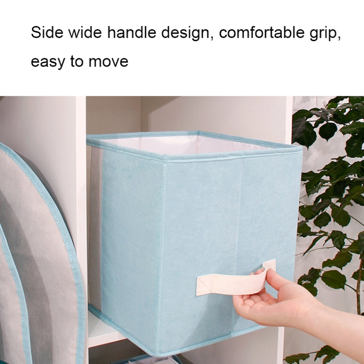 Foldable Household Sundries Storage Box Snack Book Basket, Spec: Diagonal (Blue)