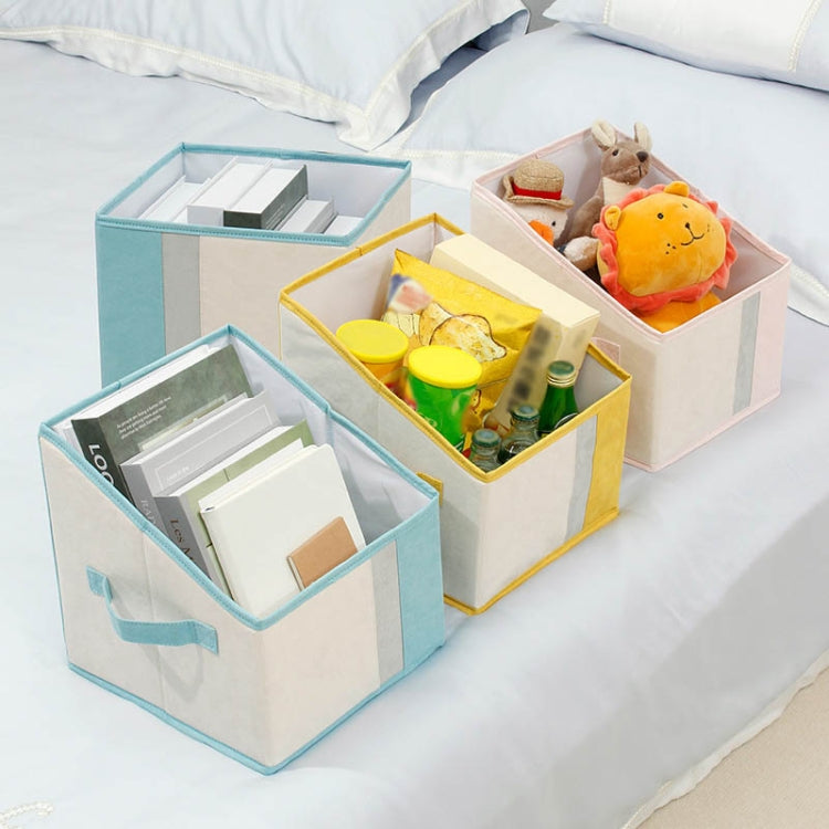 Foldable Household Sundries Storage Box Snack Book Basket, Spec: Diagonal (Blue)